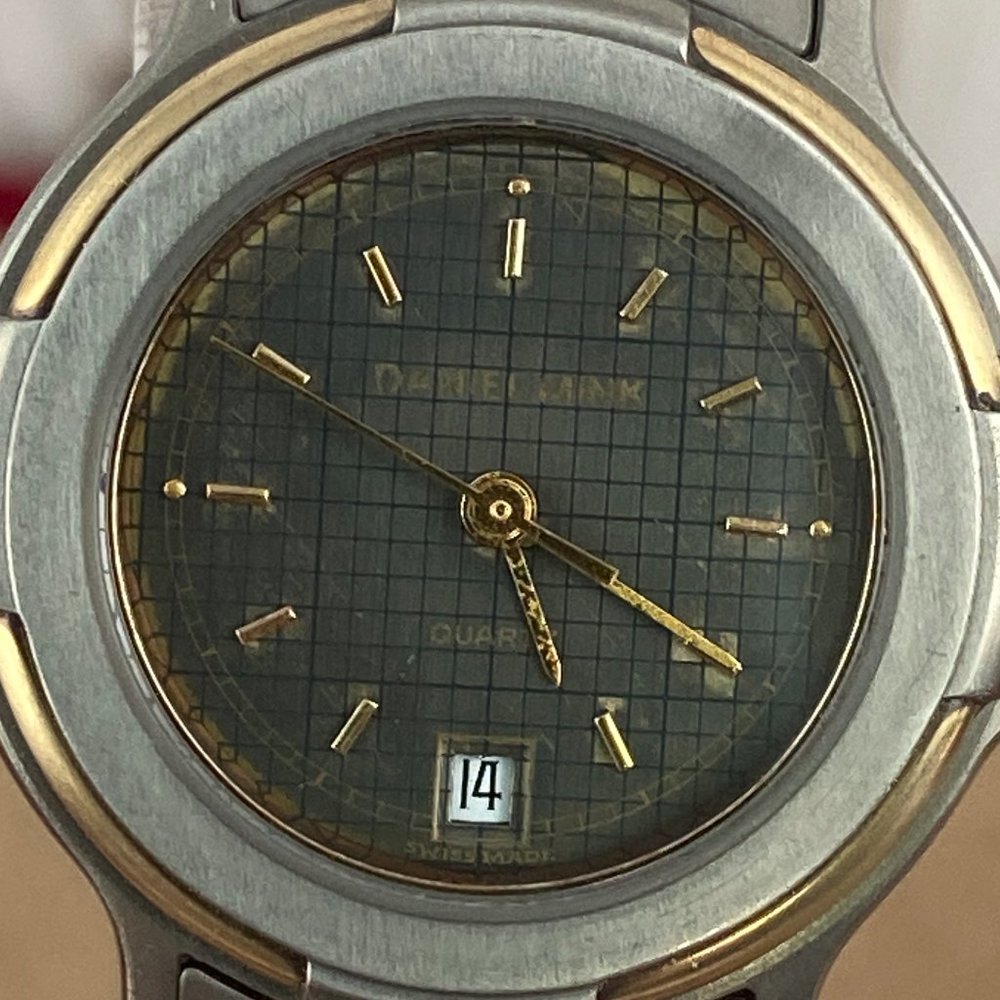 Vintage 2 Tone Gold Inlay Titanium Designer Daniel Mink Watch - Picture 4 of 9